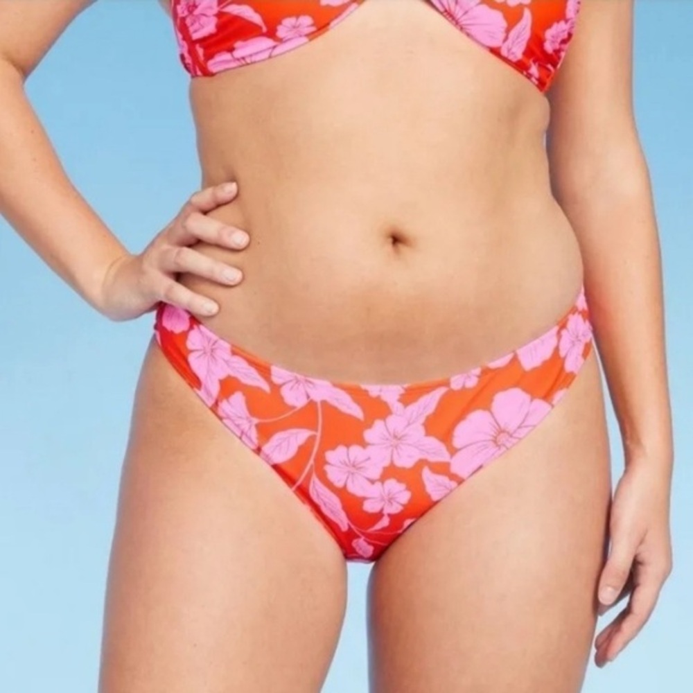 Wild Fable Floral Bikini Bottom Size 3XL Low Rise Cheeky NWT